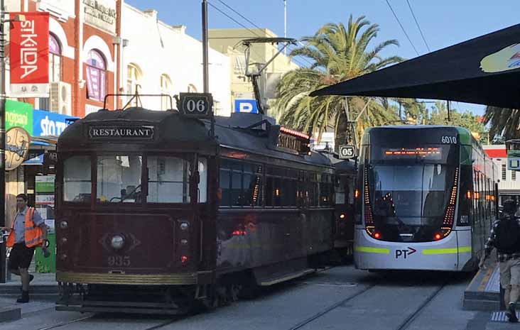 Yarra Trams Class W Restaurant Car 935 & Class E 6010